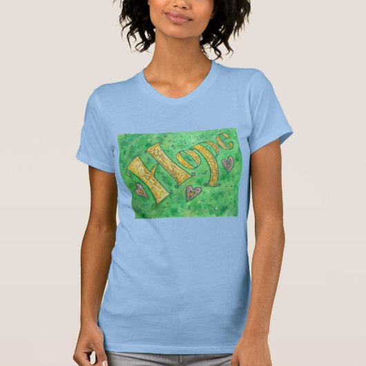 ホープ絵を描ワードの感動的カスタム Tシャツ (正面)