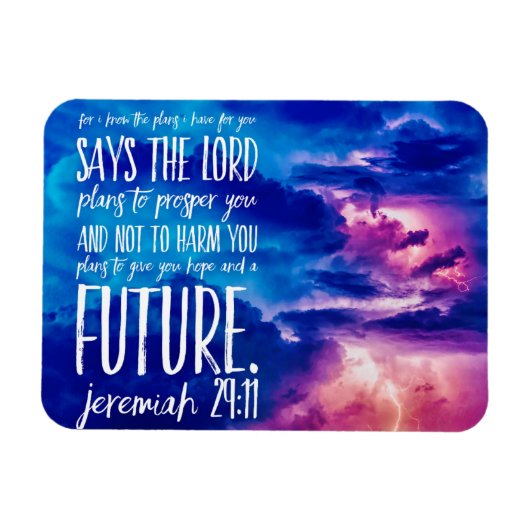 ホープ繁栄バイブル聖句クリスチャン聖なる書物、 経典 マグネット (横)