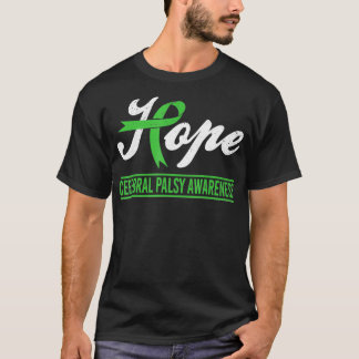 ホープ脳麻痺認識度月CPグリーン Tシャツ