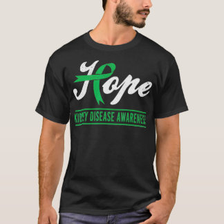 ホープ腎臓病認識度月緑リボンS Tシャツ