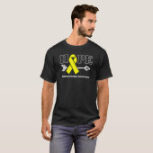 ホープ腺肉腫認識度イエローリボン Tシャツ (正面フル)