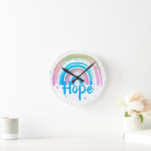 ホープ虹とらせん状 ラウンド壁時計 (ホーム)