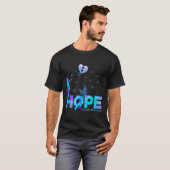 ホープ蝶ひまわり自殺の予防警告 Tシャツ (正面フル)