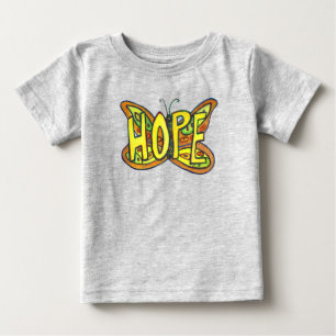 ホープ蝶感動的ワードアートカスタムシャツ ベビーTシャツ