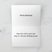 ホープ誕生日は私の妻のカードと同じ水準にある カード (内部)