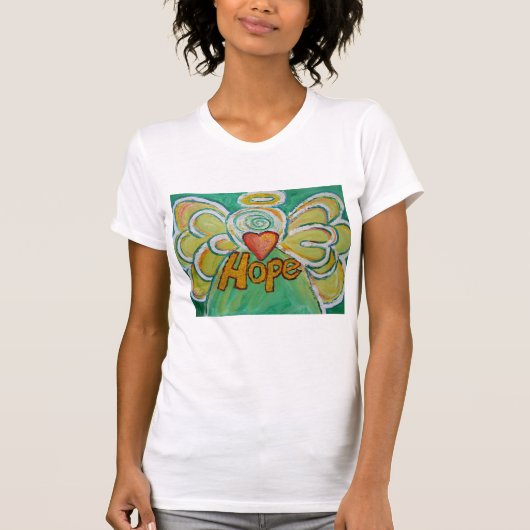 ホープ語エンジェルアート感動的カスタムシャツ Tシャツ (正面)