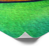 ホープ語グリーンバタフライアートプリントポスター ポスター (角)