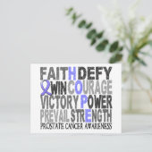 ホープ語コラージュ前立腺がん ポストカード (スタンド正面)