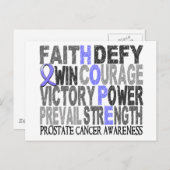 ホープ語コラージュ前立腺がん ポストカード (正面/裏面)