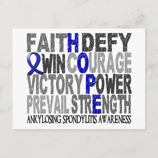 ホープ語コラージュ強直性脊椎炎 ポストカード (正面)