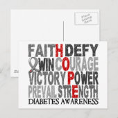 ホープ語コラージュ糖尿病 ポストカード (正面/裏面)