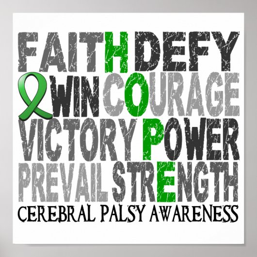 ホープ語コラージュ脳性まひ ポスター (正面)