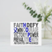 ホープ語コラージュ関節炎 ポストカード (スタンド正面)