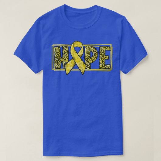 ホープ金ゴールドリボン戦士の小児癌 Tシャツ (デザイン正面)