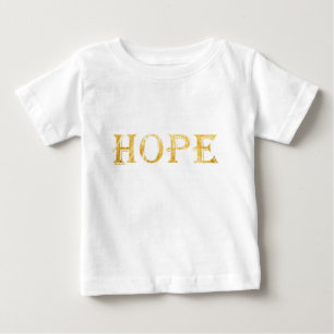 ホープ金ゴールド文字素晴らしベビージャージーTシャツ ベビーTシャツ