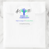 ホープ・イン・調和・ラウンド・ステッカー ラウンドシール (バッグ)