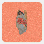 ホープ・エンジェルとんでもないオレンジ色の雪 スクエアシール (正面)