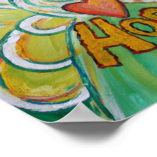 ホープ・エンジェル感動的・ワードアートプリントポスター ポスター (角)