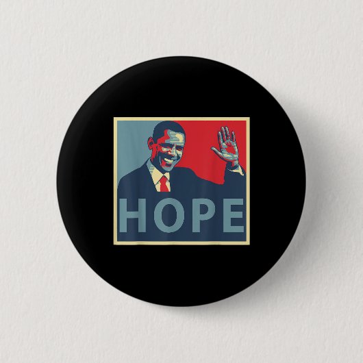 ホープ・オバマ44大統領 缶バッジ (正面)