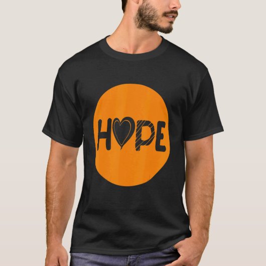 ホープ・オレンジリボン多発性硬化症認識度 Tシャツ (正面)
