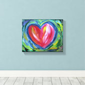 ホープ・キャンバ絵画スの芸術を持つ絵画ハート キャンバスプリント (インサイチュ (ウッドフロア))
