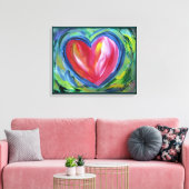 ホープ・キャンバ絵画スの芸術を持つ絵画ハート キャンバスプリント (インサイチュ (リビング))