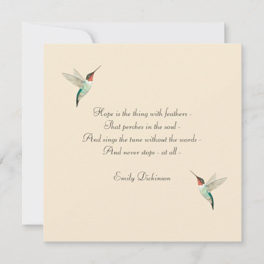 ホープ・ハミングバード カード (正面)