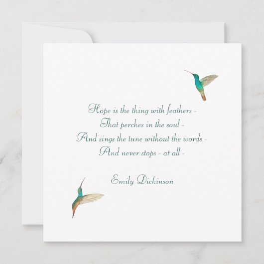 ホープ・ハミングバード カード (正面)