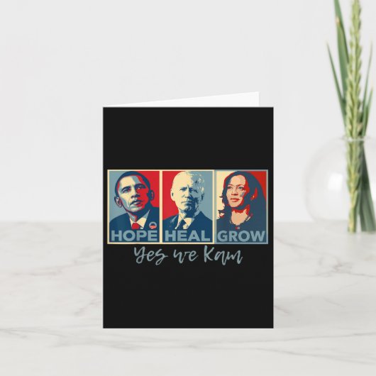ホープ・ヒール成長オバマ・ジョーバイデン氏・カマラハリス2024 カード (正面)