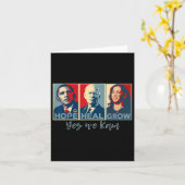 ホープ・ヒール成長オバマ・ジョーバイデン氏・カマラハリス2024 カード (黄色い花)