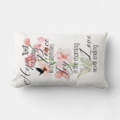 ホープ・ピース・ジョイ・ラブクリスチャン |腰枕 ランバークッション (正面)