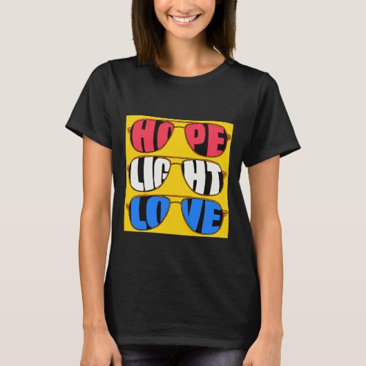 ホープ・ライト・ラブTシャツ Tシャツ (正面)