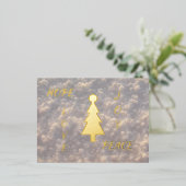 ホープ・ラブジョイ平和クリスマスツリー 箔シーズンポストカード (立ち正面)