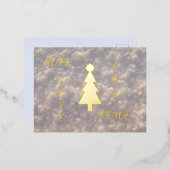 ホープ・ラブジョイ平和クリスマスツリー 箔シーズンポストカード (正面/裏面)