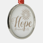 ホープ・ローマ15:13クリスマスオーナメント メタルオーナメント (右)