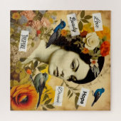 ホープ,愛,美しい,ドリームヴィンテージレディ ジグソーパズル (横)