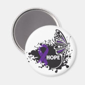 ホープChiari Malformation蝶 マグネット (正面/裏面)