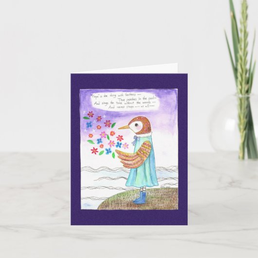 ホープEmily Dickenson詩の友人の悔やみや弔慰サポート カード (正面)