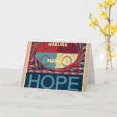 ホープHakunamatataラブリー感動的エッジベクトル カード (黄色い花)