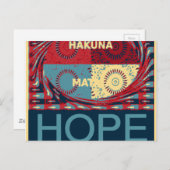 ホープHakunamatataラブリー感動的エッジベクトル ポストカード (正面/裏面)