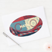 ホープHakunamatataラブリー感動的エッジベクトル 楕円形シール (封筒)