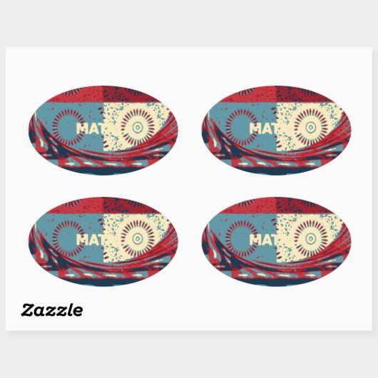 ホープHakunamatataラブリー感動的エッジベクトル 楕円形シール (シート)