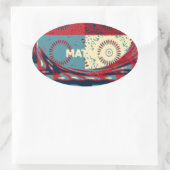 ホープHakunamatataラブリー感動的エッジベクトル 楕円形シール (バッグ)