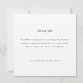 ホープHummingbird悔やみや弔慰サンキューカード (裏面)