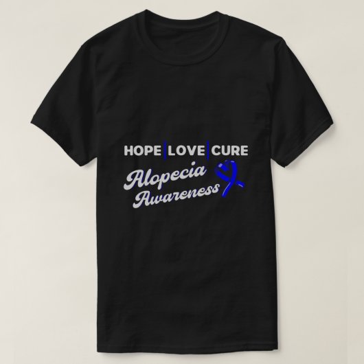 ホープLove Cure Support脱毛症認識度リボン Tシャツ (デザイン正面)