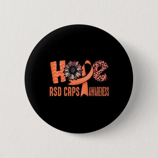 ホープOrangeリボンヒョウひまわりRsd Crps Awar 缶バッジ (正面)