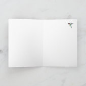 ホープRubyの喉を通したハミングバード カード (内部)