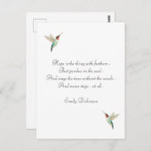 ホープRuby-throated Hummingbirdsはがき ポストカード (正面/裏面)