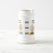 ホーホクリスマスレディーススタイン – 金ゴールドとシルバー ビールジョッキ (中央)