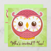 ホーホフクロウ招待状 招待状 (正面/裏面)